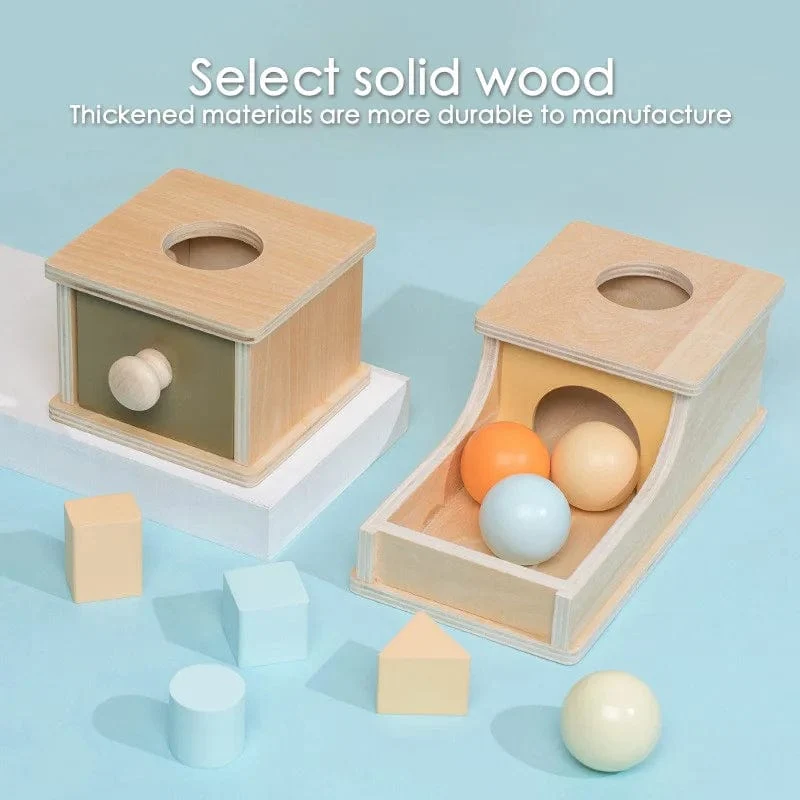 Montessori Frühen Bildung Kinder 0-3 Intelligenz Entwicklung Holz Runde Ball Pädagogisches Baby Ziel Box Lehrmittel Spielzeug