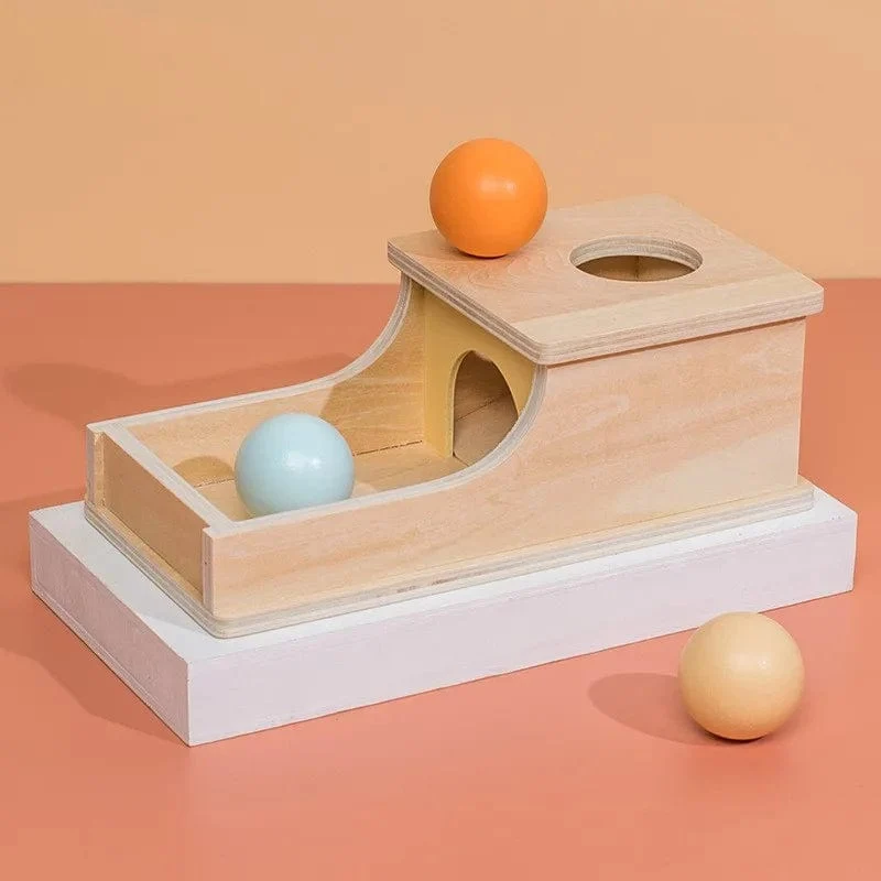 Montessori Frühen Bildung Kinder 0-3 Intelligenz Entwicklung Holz Runde Ball Pädagogisches Baby Ziel Box Lehrmittel Spielzeug