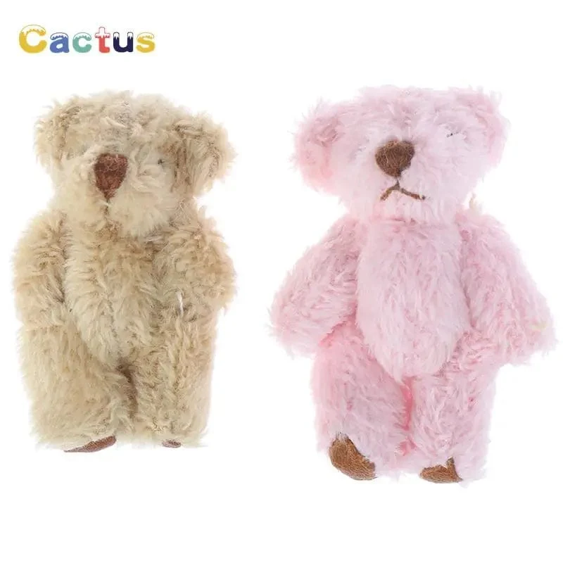 4/4.5/6 cm Mini-Teddybär Plüschtier Joint Bear Cartoon Gefüllte Puppen Langohr-Kaninchen Spielzeug Souvenirs für Kinder Kleine Geschenke