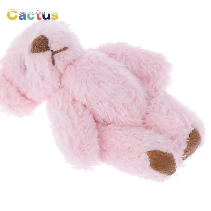 4/4.5/6 cm Mini-Teddybär Plüschtier Joint Bear Cartoon Gefüllte Puppen Langohr-Kaninchen Spielzeug Souvenirs für Kinder Kleine Geschenke