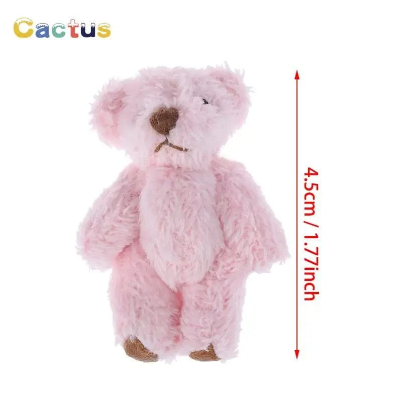 4/4.5/6 cm Mini-Teddybär Plüschtier Joint Bear Cartoon Gefüllte Puppen Langohr-Kaninchen Spielzeug Souvenirs für Kinder Kleine Geschenke