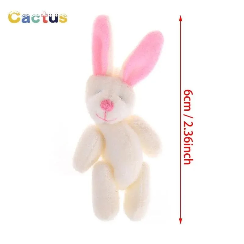 4/4.5/6 cm Mini-Teddybär Plüschtier Joint Bear Cartoon Gefüllte Puppen Langohr-Kaninchen Spielzeug Souvenirs für Kinder Kleine Geschenke