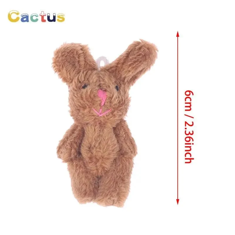 4/4.5/6 cm Mini-Teddybär Plüschtier Joint Bear Cartoon Gefüllte Puppen Langohr-Kaninchen Spielzeug Souvenirs für Kinder Kleine Geschenke