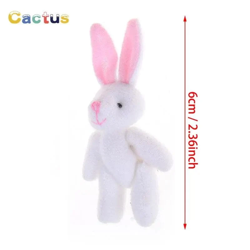 4/4.5/6 cm Mini-Teddybär Plüschtier Joint Bear Cartoon Gefüllte Puppen Langohr-Kaninchen Spielzeug Souvenirs für Kinder Kleine Geschenke