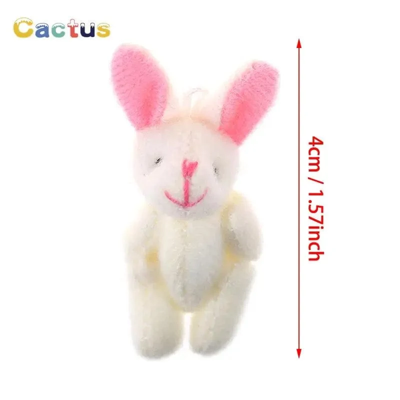 4/4.5/6 cm Mini-Teddybär Plüschtier Joint Bear Cartoon Gefüllte Puppen Langohr-Kaninchen Spielzeug Souvenirs für Kinder Kleine Geschenke