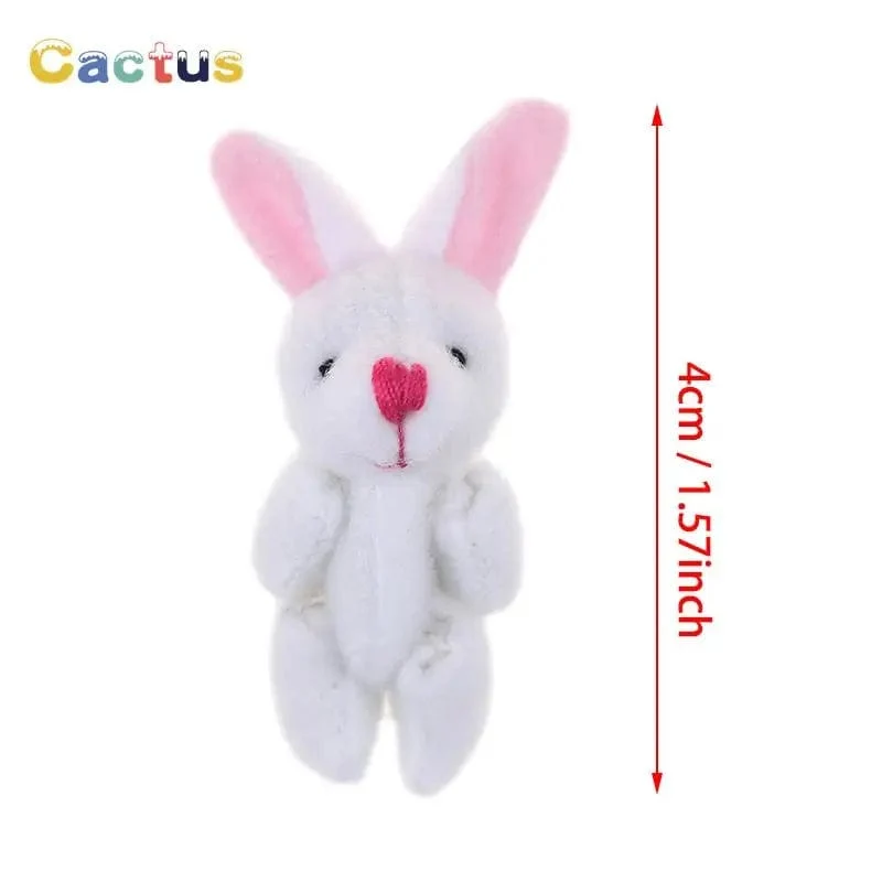 4/4.5/6 cm Mini-Teddybär Plüschtier Joint Bear Cartoon Gefüllte Puppen Langohr-Kaninchen Spielzeug Souvenirs für Kinder Kleine Geschenke