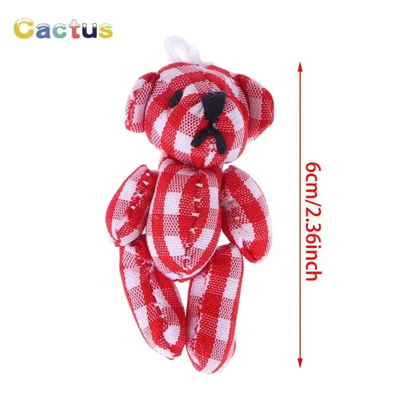 4/4.5/6 cm Mini-Teddybär Plüschtier Joint Bear Cartoon Gefüllte Puppen Langohr-Kaninchen Spielzeug Souvenirs für Kinder Kleine Geschenke