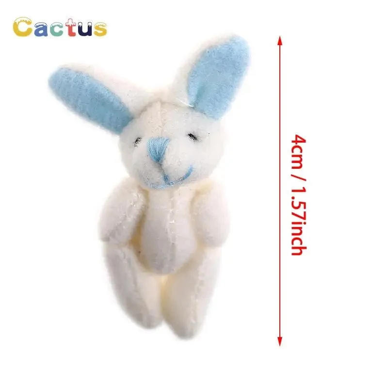 4/4.5/6 cm Mini-Teddybär Plüschtier Joint Bear Cartoon Gefüllte Puppen Langohr-Kaninchen Spielzeug Souvenirs für Kinder Kleine Geschenke