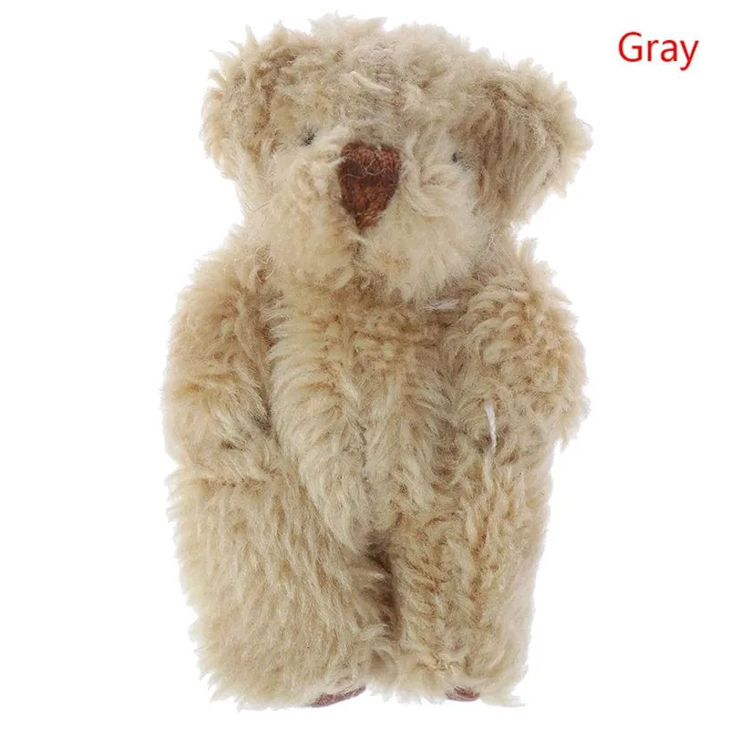 4/4.5/6 cm Mini-Teddybär Plüschtier Joint Bear Cartoon Gefüllte Puppen Langohr-Kaninchen Spielzeug Souvenirs für Kinder Kleine Geschenke