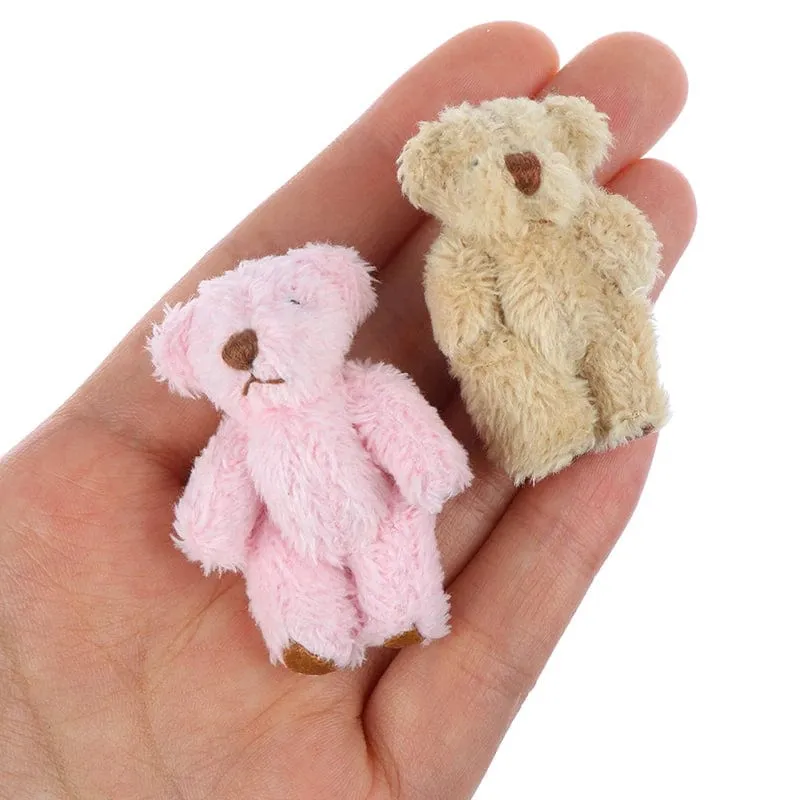 4/4.5/6 cm Mini-Teddybär Plüschtier Joint Bear Cartoon Gefüllte Puppen Langohr-Kaninchen Spielzeug Souvenirs für Kinder Kleine Geschenke