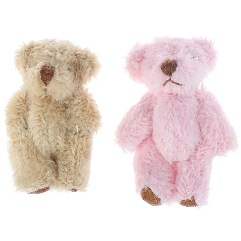 4/4.5/6 cm Mini-Teddybär Plüschtier Joint Bear Cartoon Gefüllte Puppen Langohr-Kaninchen Spielzeug Souvenirs für Kinder Kleine Geschenke