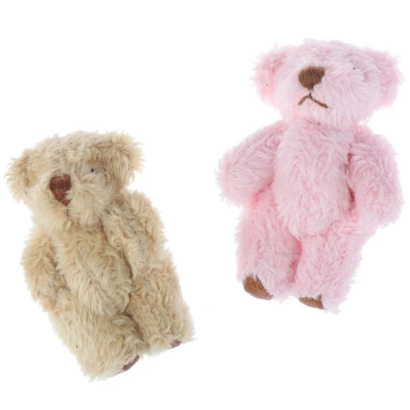 4/4.5/6 cm Mini-Teddybär Plüschtier Joint Bear Cartoon Gefüllte Puppen Langohr-Kaninchen Spielzeug Souvenirs für Kinder Kleine Geschenke