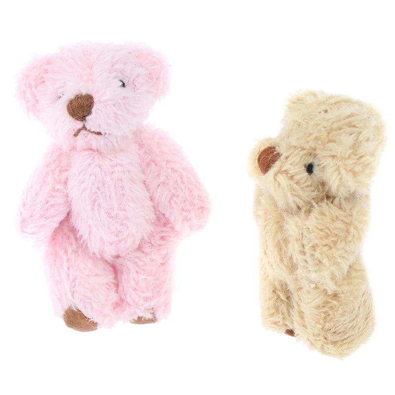 4/4.5/6 cm Mini-Teddybär Plüschtier Joint Bear Cartoon Gefüllte Puppen Langohr-Kaninchen Spielzeug Souvenirs für Kinder Kleine Geschenke