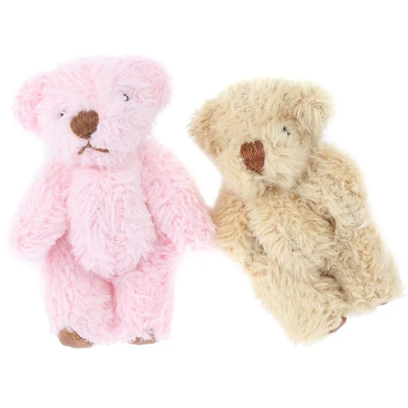 4/4.5/6 cm Mini-Teddybär Plüschtier Joint Bear Cartoon Gefüllte Puppen Langohr-Kaninchen Spielzeug Souvenirs für Kinder Kleine Geschenke
