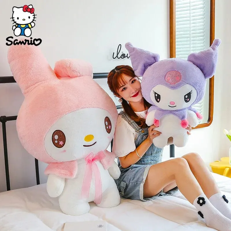 Kawaii Sanrio Plüschtiere 25 cm Kuromi My Melody Plüschtiere Puppen Süße Sanrio Merch Cartoon Anime Gefüllte Plüschtiere Geburtstagsgeschenke