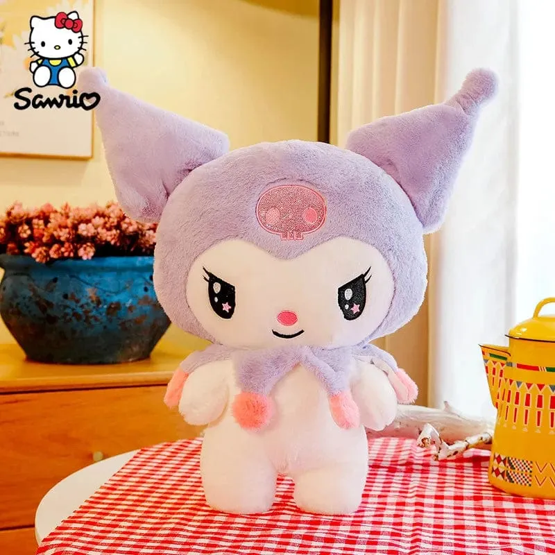 Kawaii Sanrio Plüschtiere 25 cm Kuromi My Melody Plüschtiere Puppen Süße Sanrio Merch Cartoon Anime Gefüllte Plüschtiere Geburtstagsgeschenke