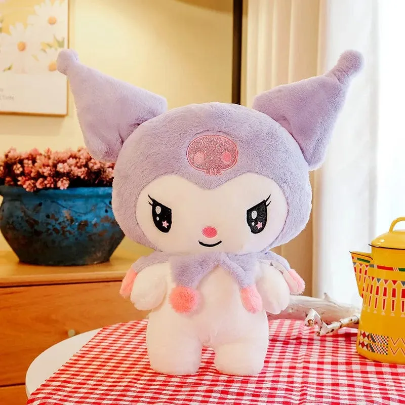 Kawaii Sanrio Plüschtiere 25 cm Kuromi My Melody Plüschtiere Puppen Süße Sanrio Merch Cartoon Anime Gefüllte Plüschtiere Geburtstagsgeschenke