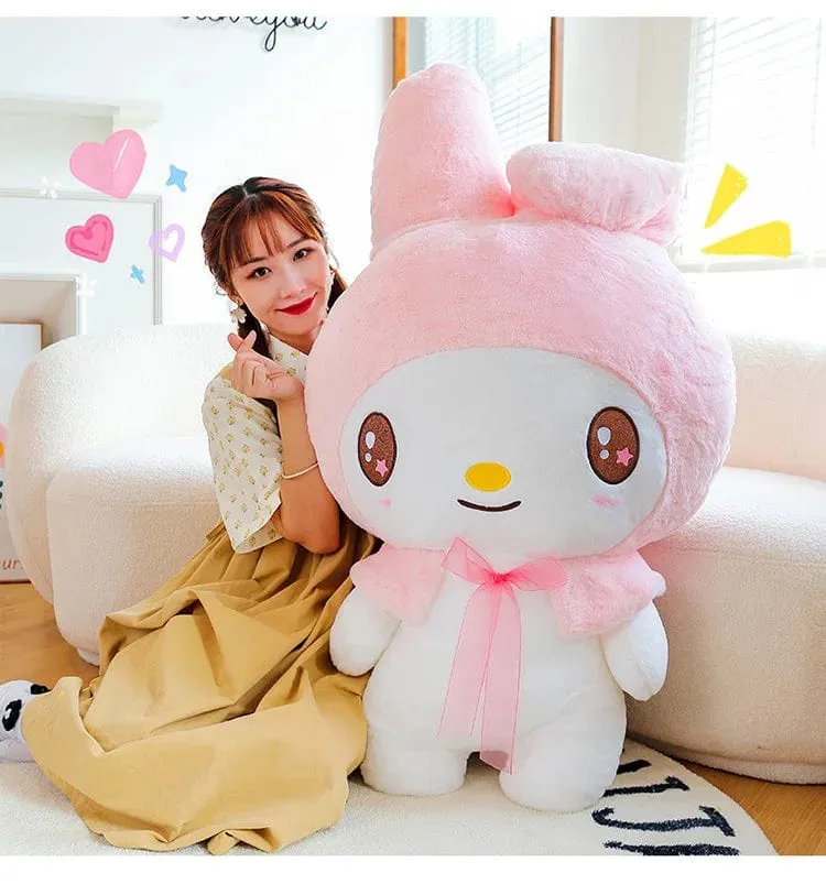 Kawaii Sanrio Plüschtiere 25 cm Kuromi My Melody Plüschtiere Puppen Süße Sanrio Merch Cartoon Anime Gefüllte Plüschtiere Geburtstagsgeschenke