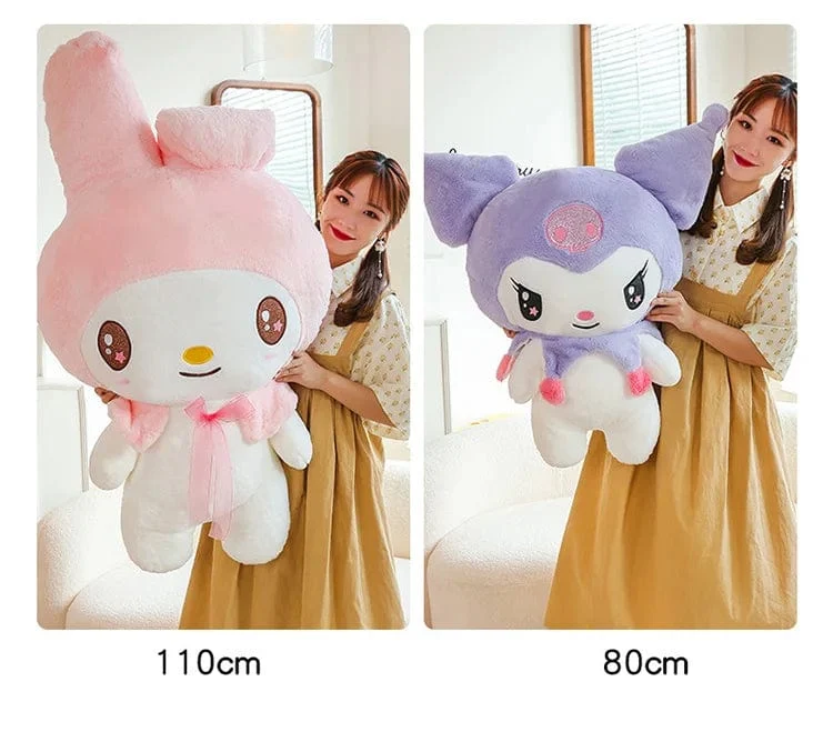 Kawaii Sanrio Plüschtiere 25 cm Kuromi My Melody Plüschtiere Puppen Süße Sanrio Merch Cartoon Anime Gefüllte Plüschtiere Geburtstagsgeschenke