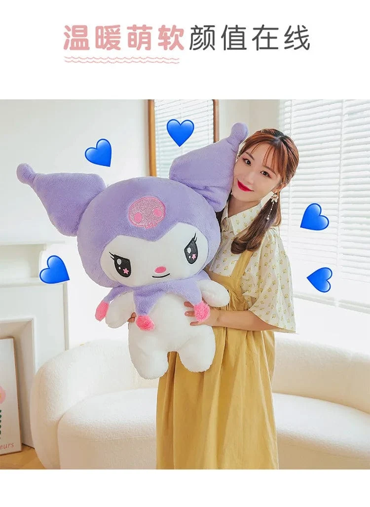 Kawaii Sanrio Plüschtiere 25 cm Kuromi My Melody Plüschtiere Puppen Süße Sanrio Merch Cartoon Anime Gefüllte Plüschtiere Geburtstagsgeschenke