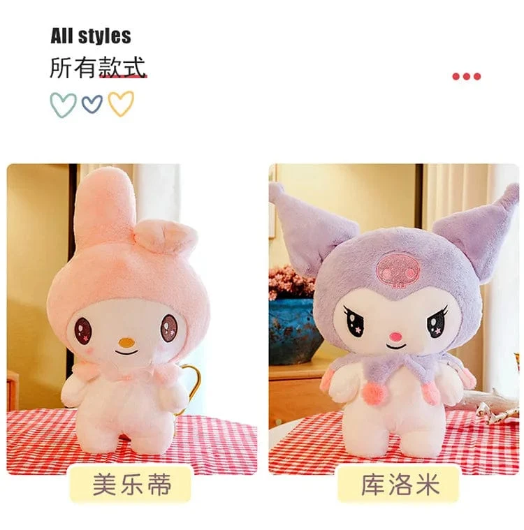 Kawaii Sanrio Plüschtiere 25 cm Kuromi My Melody Plüschtiere Puppen Süße Sanrio Merch Cartoon Anime Gefüllte Plüschtiere Geburtstagsgeschenke