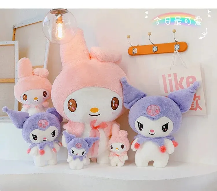 Kawaii Sanrio Plüschtiere 25 cm Kuromi My Melody Plüschtiere Puppen Süße Sanrio Merch Cartoon Anime Gefüllte Plüschtiere Geburtstagsgeschenke