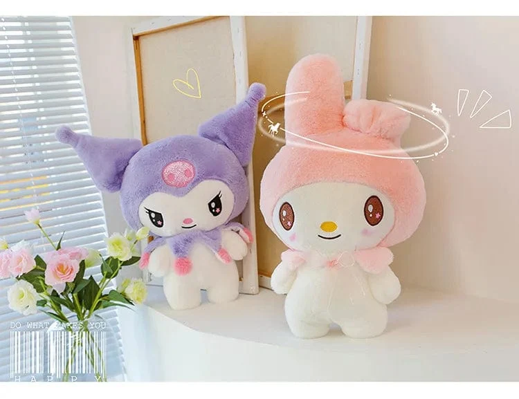 Kawaii Sanrio Plüschtiere 25 cm Kuromi My Melody Plüschtiere Puppen Süße Sanrio Merch Cartoon Anime Gefüllte Plüschtiere Geburtstagsgeschenke