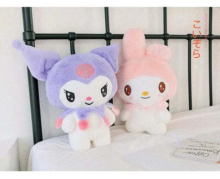 Kawaii Sanrio Plüschtiere 25 cm Kuromi My Melody Plüschtiere Puppen Süße Sanrio Merch Cartoon Anime Gefüllte Plüschtiere Geburtstagsgeschenke
