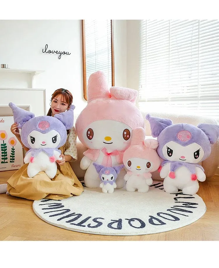 Kawaii Sanrio Plüschtiere 25 cm Kuromi My Melody Plüschtiere Puppen Süße Sanrio Merch Cartoon Anime Gefüllte Plüschtiere Geburtstagsgeschenke