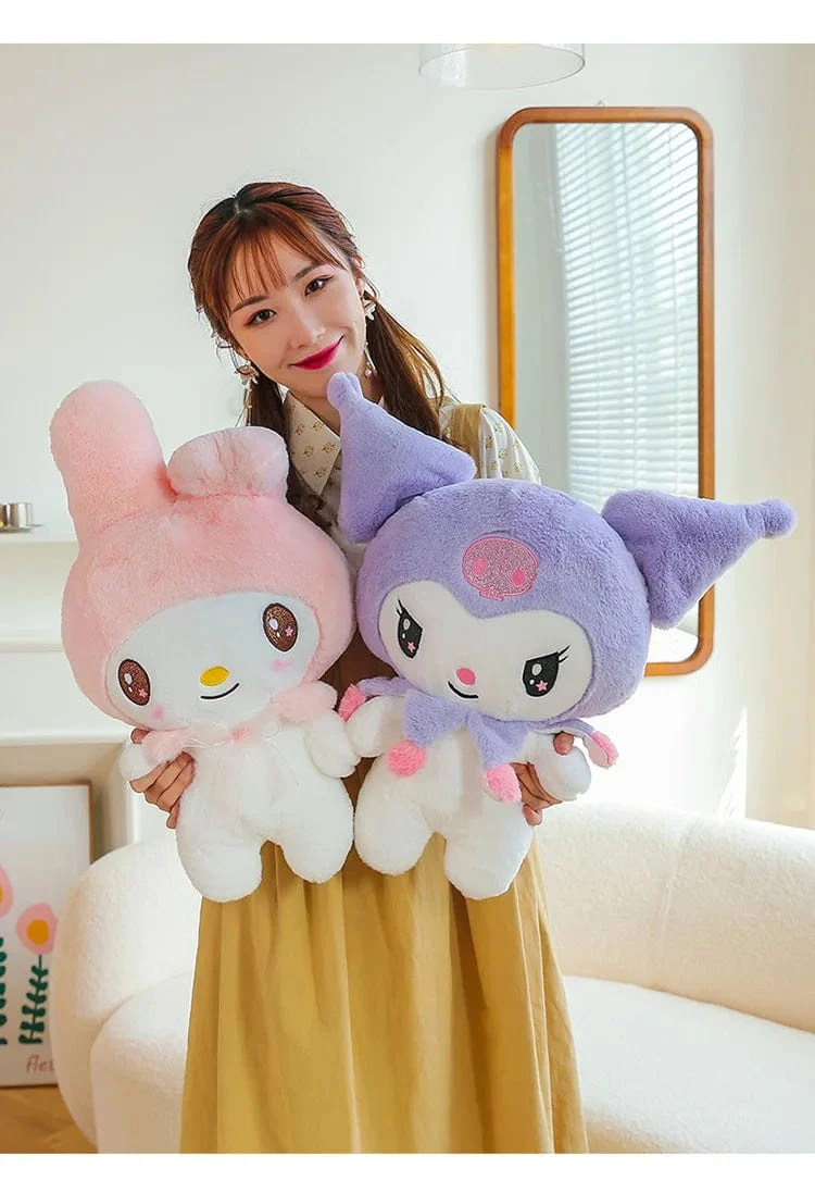 Kawaii Sanrio Plüschtiere 25 cm Kuromi My Melody Plüschtiere Puppen Süße Sanrio Merch Cartoon Anime Gefüllte Plüschtiere Geburtstagsgeschenke