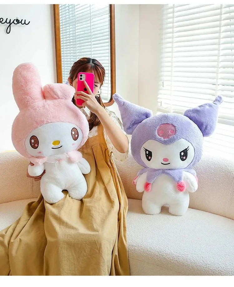 Kawaii Sanrio Plüschtiere 25 cm Kuromi My Melody Plüschtiere Puppen Süße Sanrio Merch Cartoon Anime Gefüllte Plüschtiere Geburtstagsgeschenke