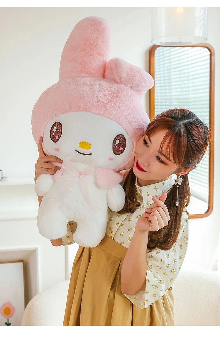 Kawaii Sanrio Plüschtiere 25 cm Kuromi My Melody Plüschtiere Puppen Süße Sanrio Merch Cartoon Anime Gefüllte Plüschtiere Geburtstagsgeschenke