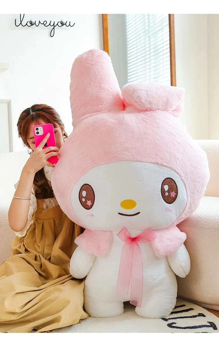 Kawaii Sanrio Plüschtiere 25 cm Kuromi My Melody Plüschtiere Puppen Süße Sanrio Merch Cartoon Anime Gefüllte Plüschtiere Geburtstagsgeschenke