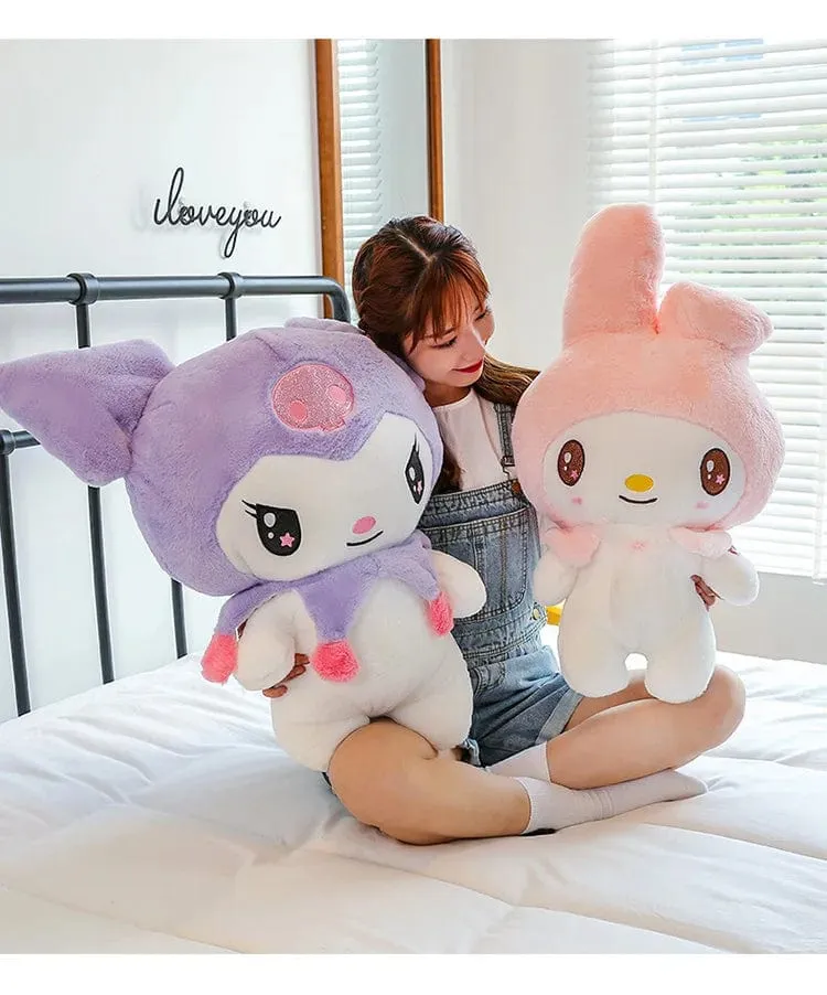 Kawaii Sanrio Plüschtiere 25 cm Kuromi My Melody Plüschtiere Puppen Süße Sanrio Merch Cartoon Anime Gefüllte Plüschtiere Geburtstagsgeschenke