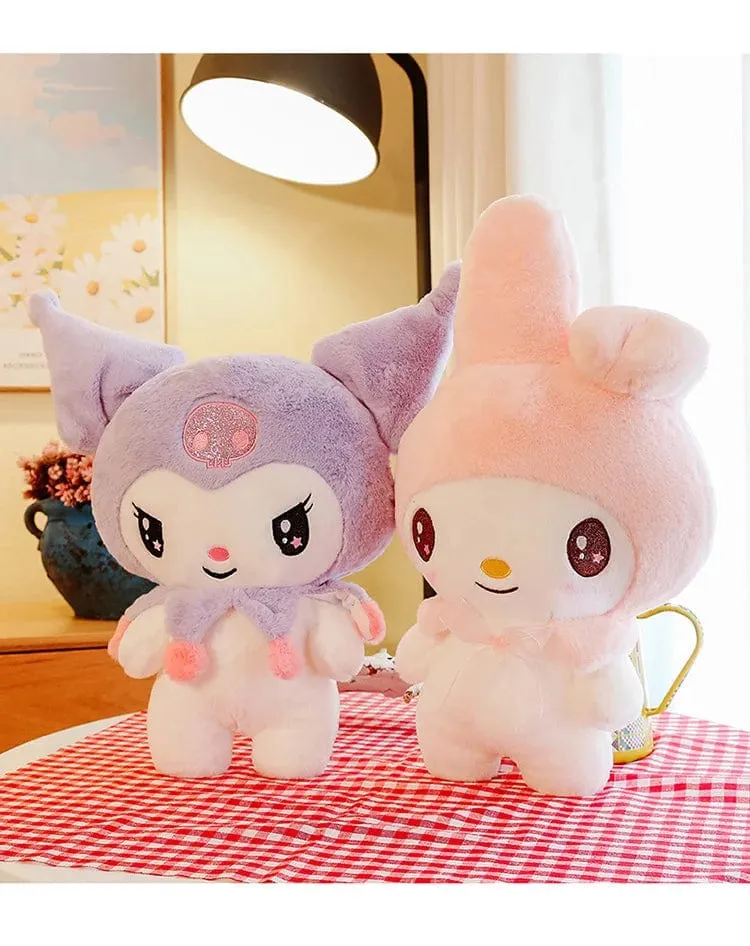 Kawaii Sanrio Plüschtiere 25 cm Kuromi My Melody Plüschtiere Puppen Süße Sanrio Merch Cartoon Anime Gefüllte Plüschtiere Geburtstagsgeschenke