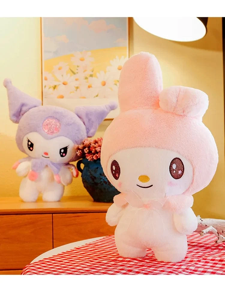Kawaii Sanrio Plüschtiere 25 cm Kuromi My Melody Plüschtiere Puppen Süße Sanrio Merch Cartoon Anime Gefüllte Plüschtiere Geburtstagsgeschenke