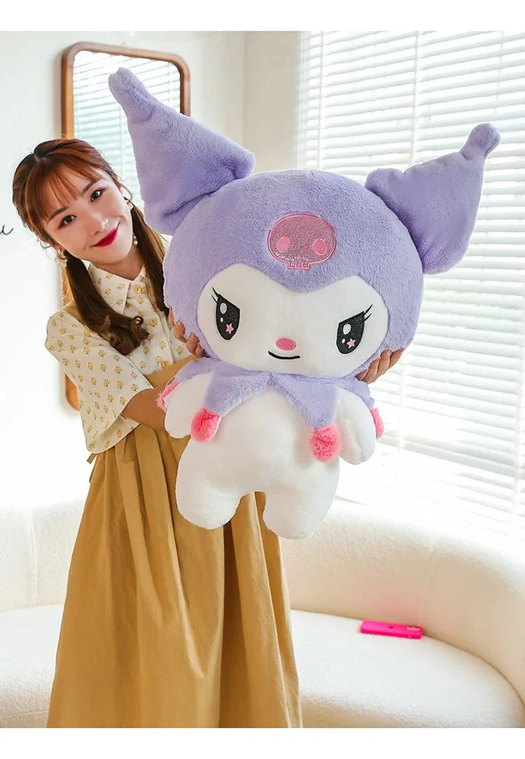 Kawaii Sanrio Plüschtiere 25 cm Kuromi My Melody Plüschtiere Puppen Süße Sanrio Merch Cartoon Anime Gefüllte Plüschtiere Geburtstagsgeschenke