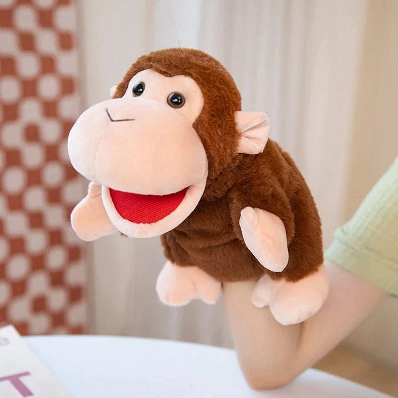 30 Arten gefüllte Plüschtiere Spielzeug Hand Finger Story Puppe süße Puppen pädagogische Babys Ente Lamm Kuh Hund Pferd Kinder Geschenk