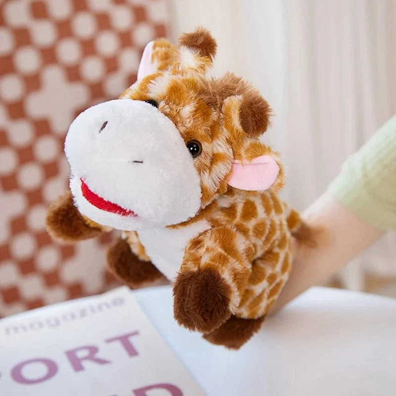 30 Arten gefüllte Plüschtiere Spielzeug Hand Finger Story Puppe süße Puppen pädagogische Babys Ente Lamm Kuh Hund Pferd Kinder Geschenk