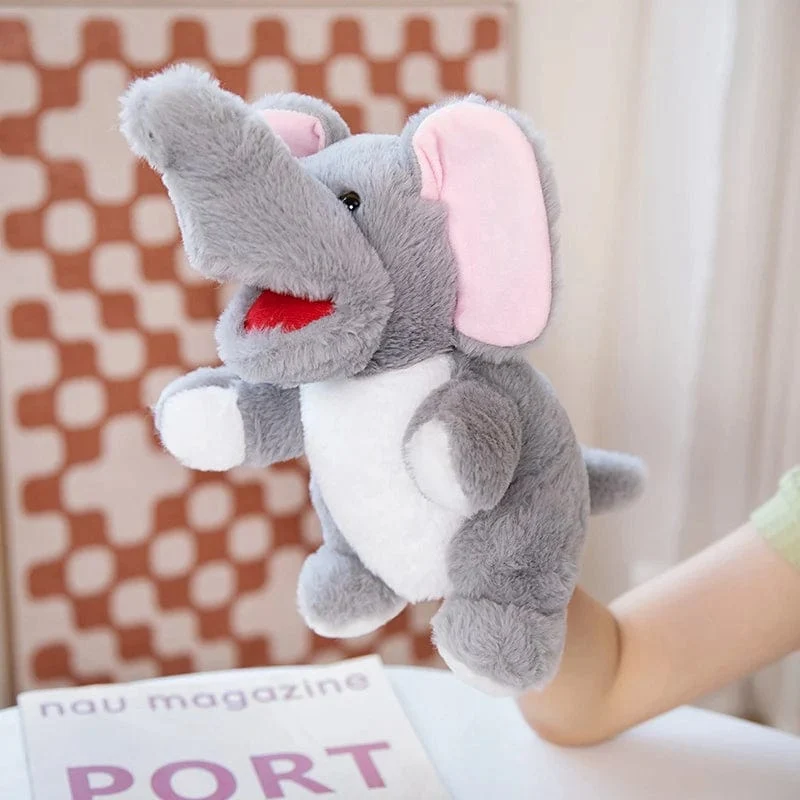 30 Arten gefüllte Plüschtiere Spielzeug Hand Finger Story Puppe süße Puppen pädagogische Babys Ente Lamm Kuh Hund Pferd Kinder Geschenk