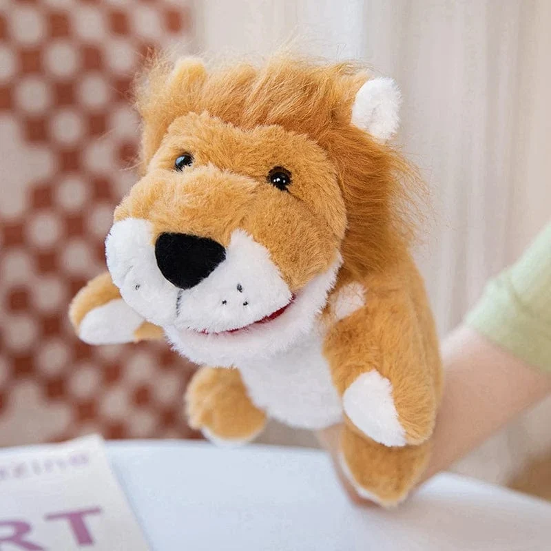 30 Arten gefüllte Plüschtiere Spielzeug Hand Finger Story Puppe süße Puppen pädagogische Babys Ente Lamm Kuh Hund Pferd Kinder Geschenk