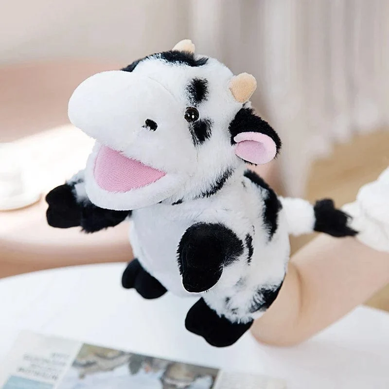 30 Arten gefüllte Plüschtiere Spielzeug Hand Finger Story Puppe süße Puppen pädagogische Babys Ente Lamm Kuh Hund Pferd Kinder Geschenk