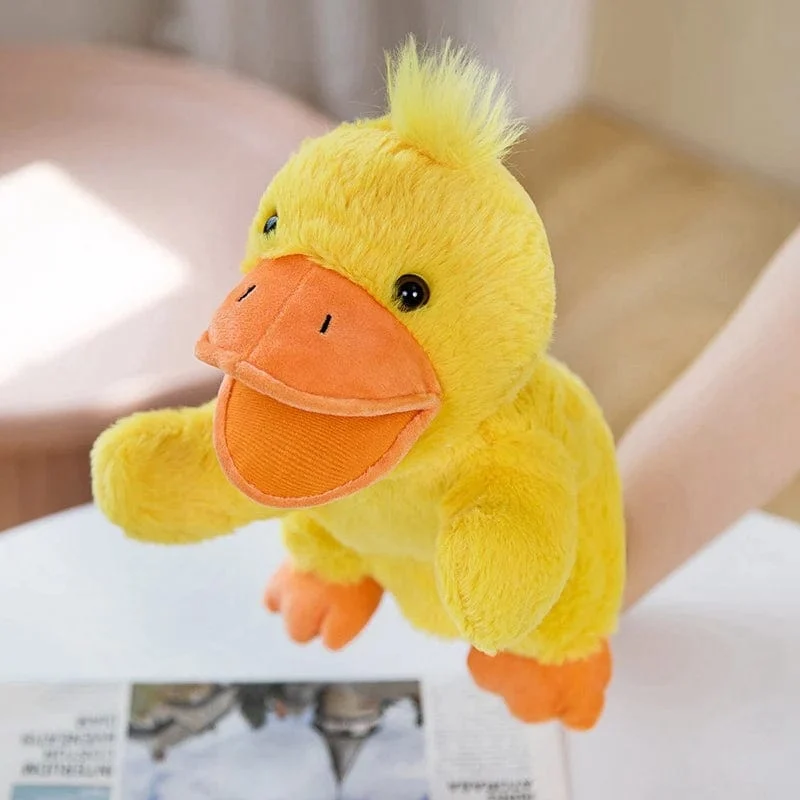 30 Arten gefüllte Plüschtiere Spielzeug Hand Finger Story Puppe süße Puppen pädagogische Babys Ente Lamm Kuh Hund Pferd Kinder Geschenk