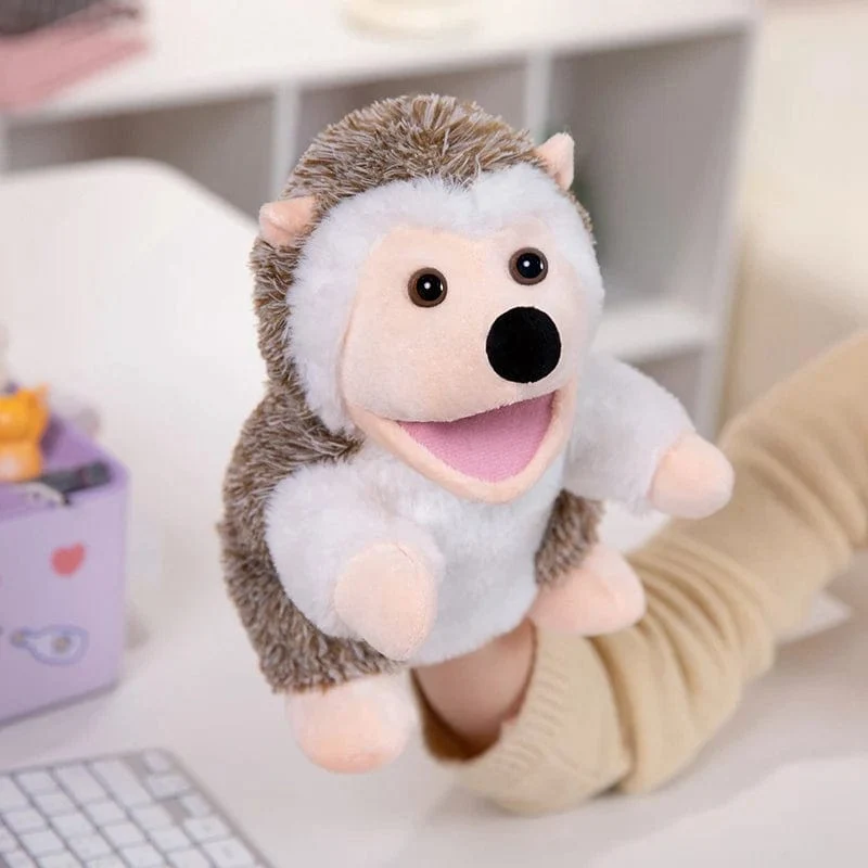 30 Arten gefüllte Plüschtiere Spielzeug Hand Finger Story Puppe süße Puppen pädagogische Babys Ente Lamm Kuh Hund Pferd Kinder Geschenk