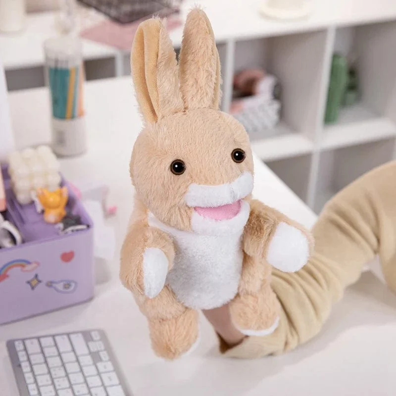 30 Arten gefüllte Plüschtiere Spielzeug Hand Finger Story Puppe süße Puppen pädagogische Babys Ente Lamm Kuh Hund Pferd Kinder Geschenk
