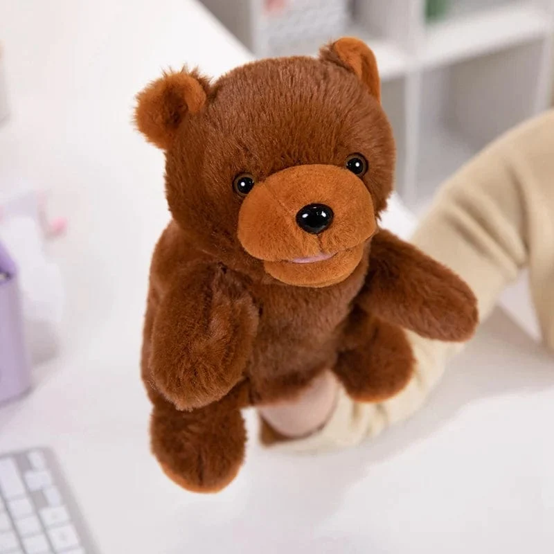 30 Arten gefüllte Plüschtiere Spielzeug Hand Finger Story Puppe süße Puppen pädagogische Babys Ente Lamm Kuh Hund Pferd Kinder Geschenk