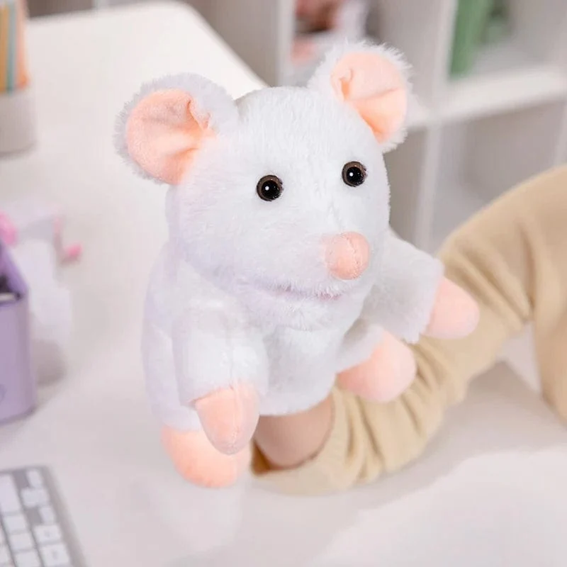 30 Arten gefüllte Plüschtiere Spielzeug Hand Finger Story Puppe süße Puppen pädagogische Babys Ente Lamm Kuh Hund Pferd Kinder Geschenk