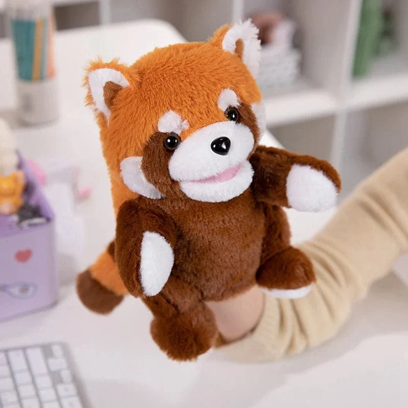 30 Arten gefüllte Plüschtiere Spielzeug Hand Finger Story Puppe süße Puppen pädagogische Babys Ente Lamm Kuh Hund Pferd Kinder Geschenk