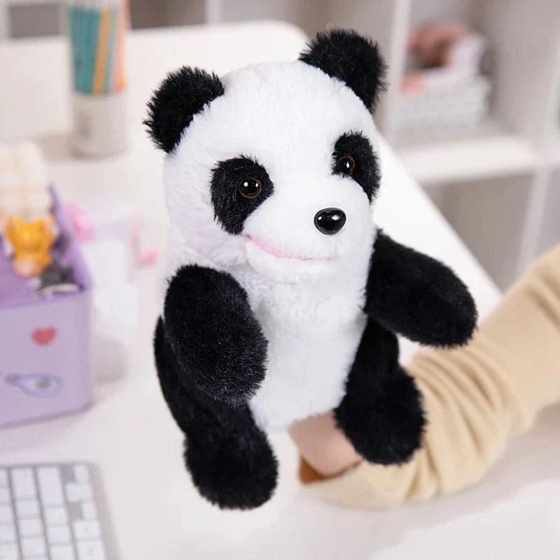30 Arten gefüllte Plüschtiere Spielzeug Hand Finger Story Puppe süße Puppen pädagogische Babys Ente Lamm Kuh Hund Pferd Kinder Geschenk
