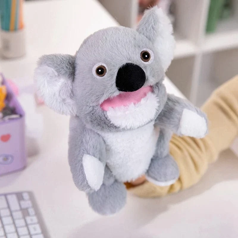 30 Arten gefüllte Plüschtiere Spielzeug Hand Finger Story Puppe süße Puppen pädagogische Babys Ente Lamm Kuh Hund Pferd Kinder Geschenk